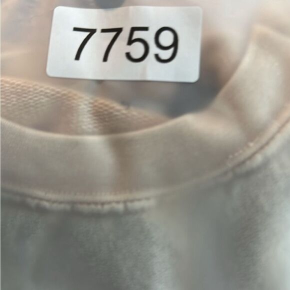 NWT HSTRY By NAS Unisex Sand/Cream Crew Neck Mineral Wash Sweatshirt - 2XL - Picture 5 of 5